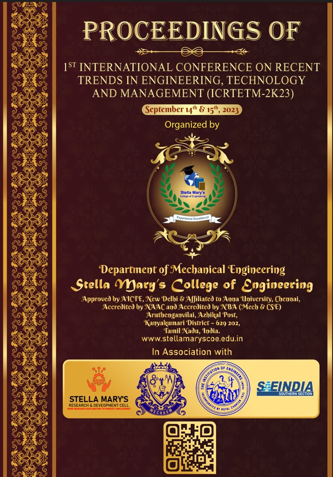 Proceedings of 1st international Conference on Recent Trends in Engineering, Technology and Management (ICRTETM-2K23)